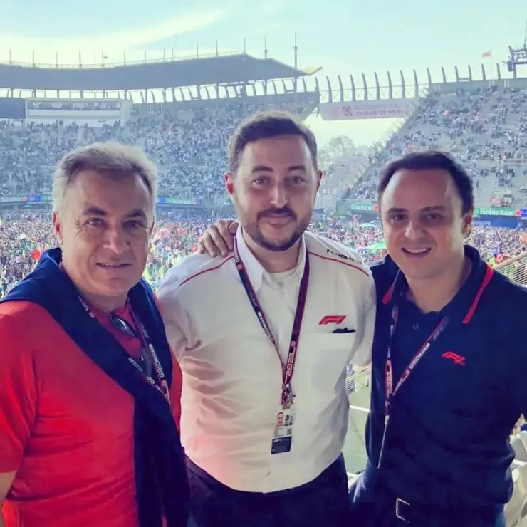 Jean Alesi, Matt Deacon and Felipe Masa (L-R)