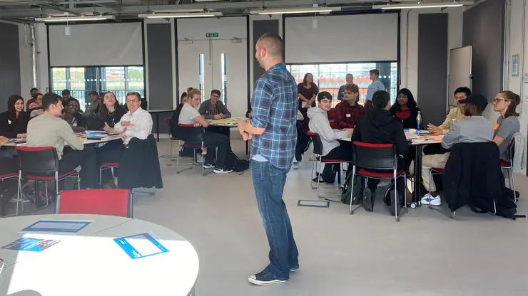 Enterprise Manager Ric Brame, delivering the presentation. Photo by Jack Thompson. 