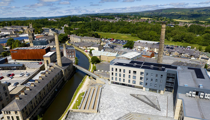 Birdseye view of Burnley Victoria Mill campus