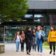Students walking on Preston Campus