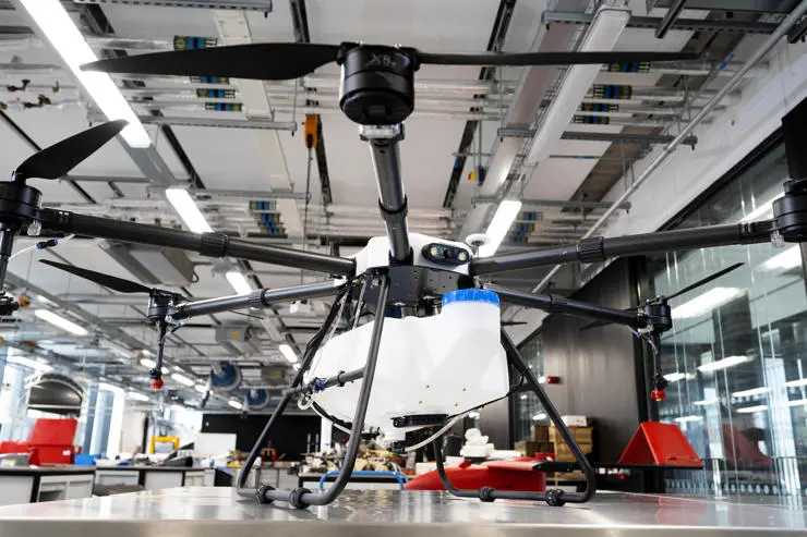 Agricultural drone with crop spraying capabilities