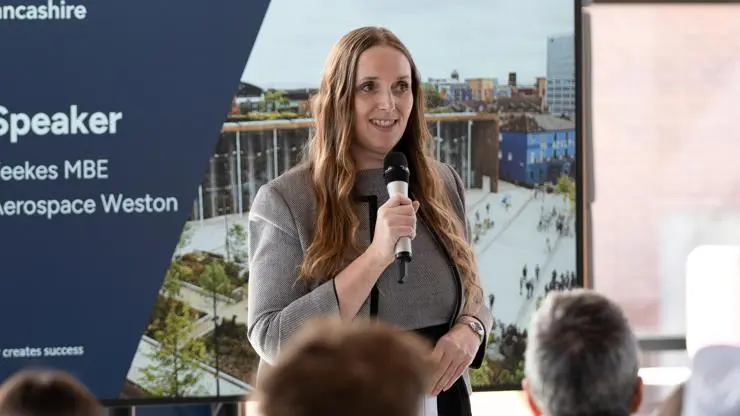 Prof Annette Weekes MBE delivers a presentation at SPARK.