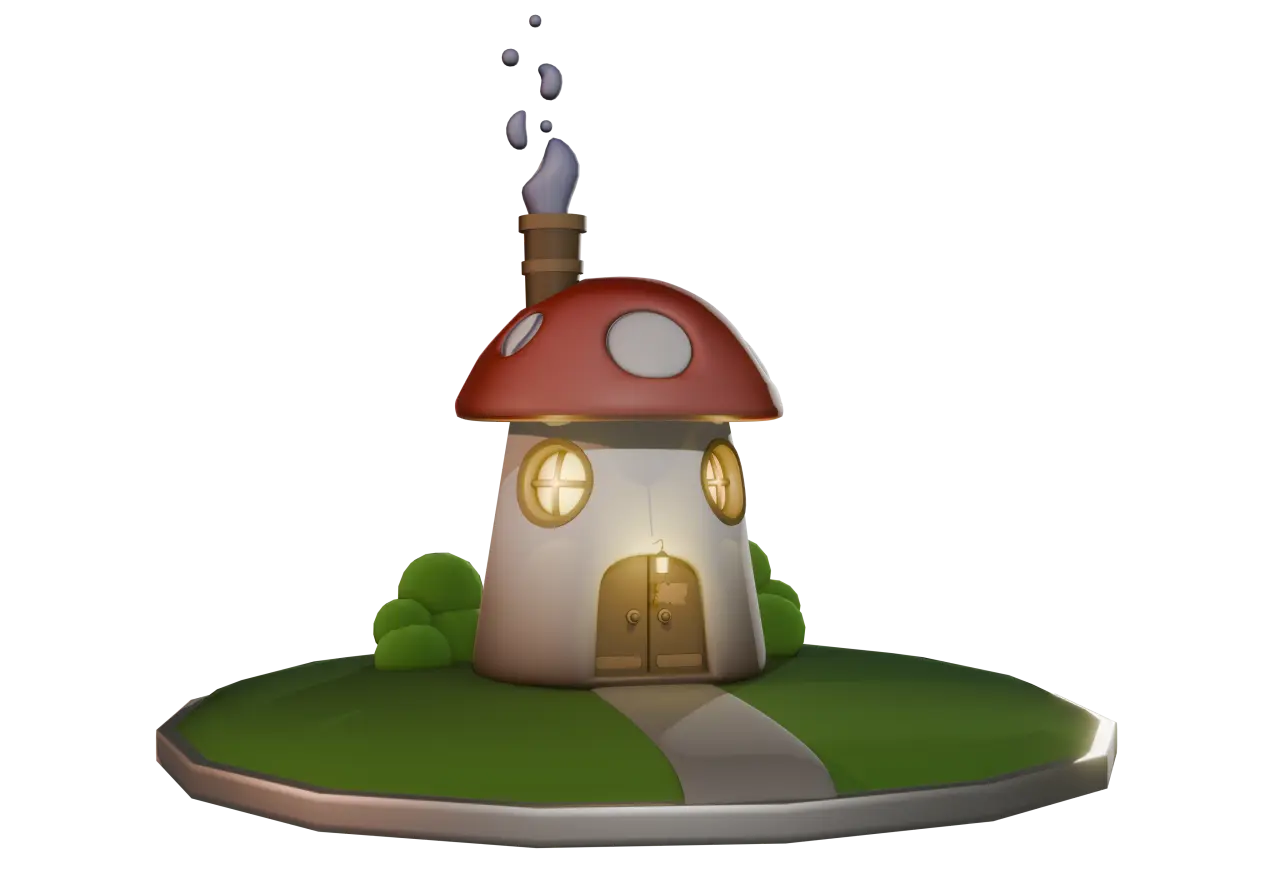 Animation Mushroom House Model