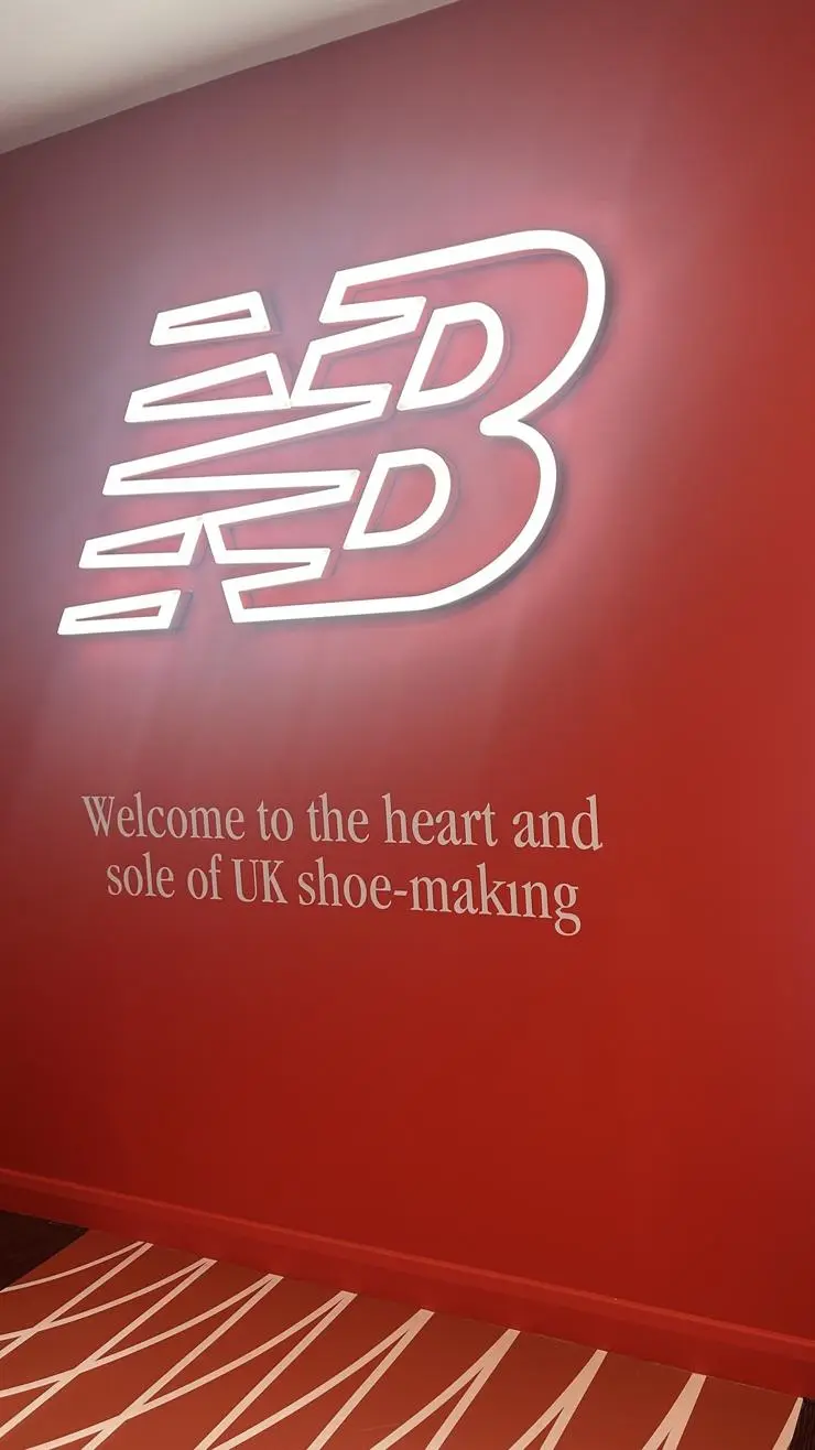 Entrance to New Balance's Flimby factory.