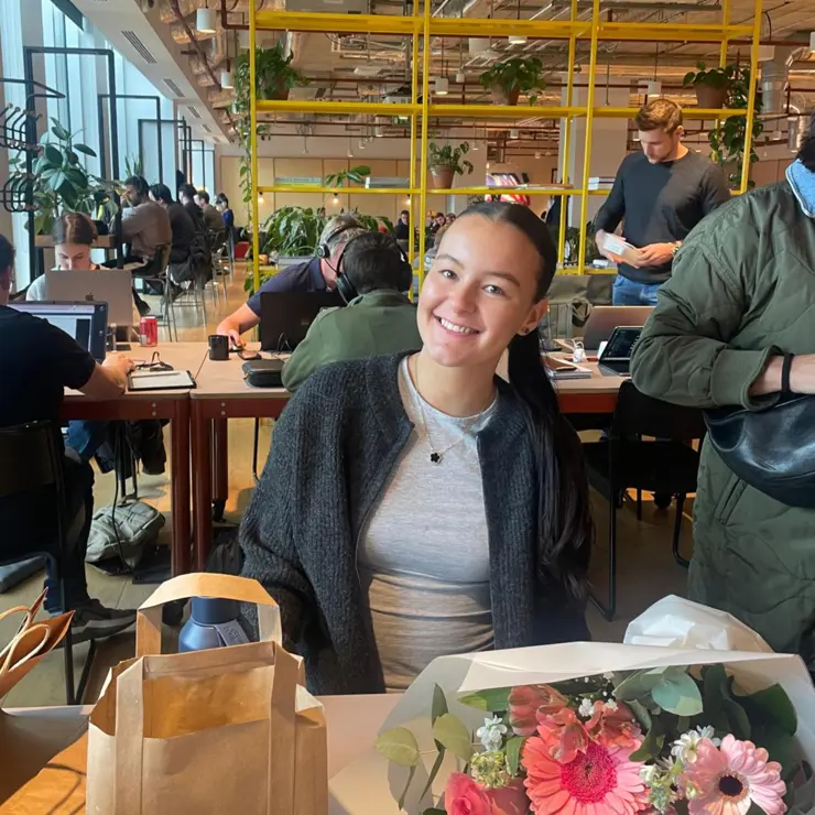 Gabrielle working at The Good Influence