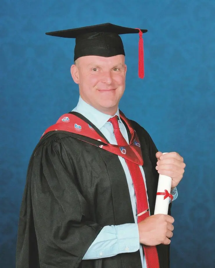 Daniel Fort at his undergraduate graduation ceremony
