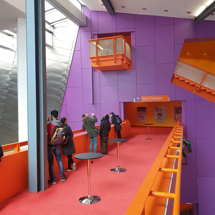 In Manchester, our masters students visited the Lowry Arts Centre as part of a performance arts centres tour.