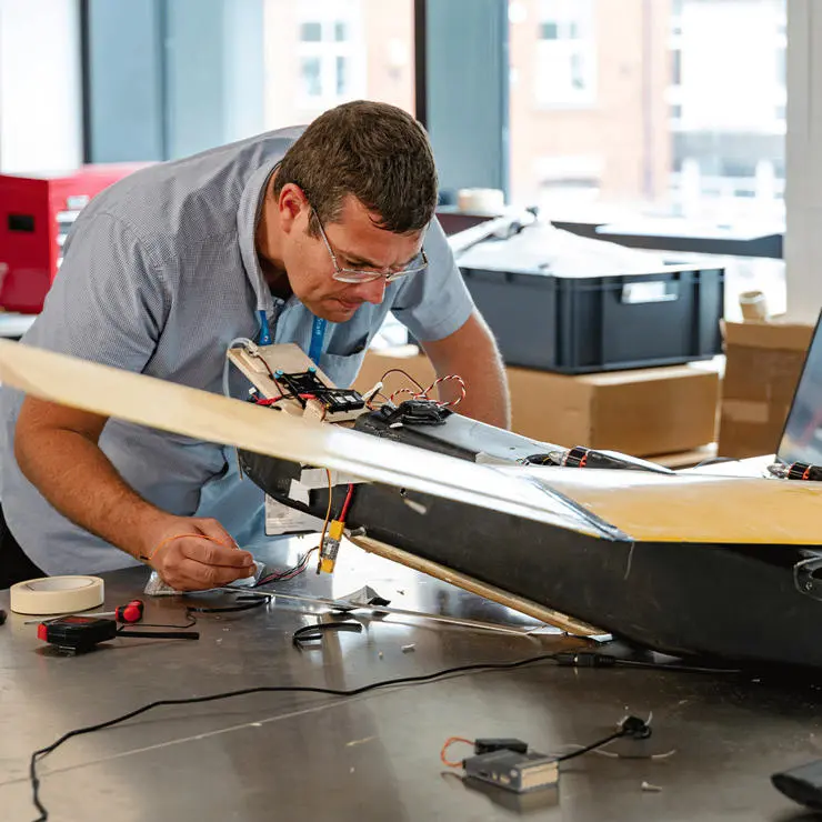 Work on a range of aerospace projects from drones to light aircraft in this specialist facility.