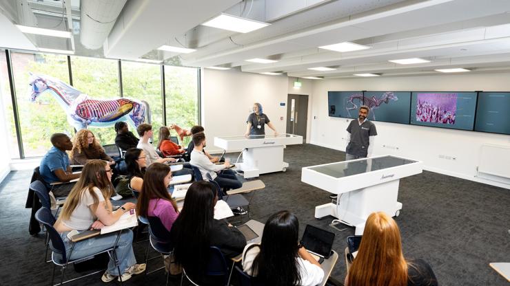 We have state-of-the-art facilities in our brand-new School of Veterinary Medicine including digital anatomy tables, Anatomage