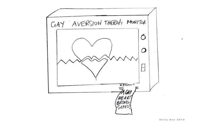 Aversiontherapy drawing by Dolly Sen