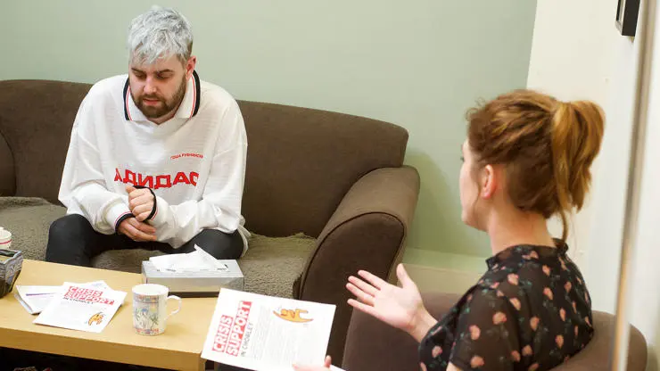 Nursing student in crisis support class