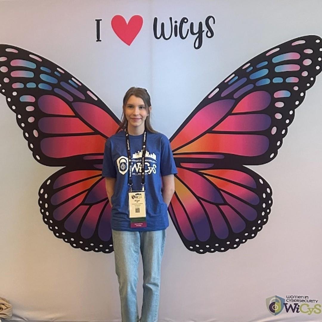Abigail Hill at the Women in Cyber Security Dallas Conference