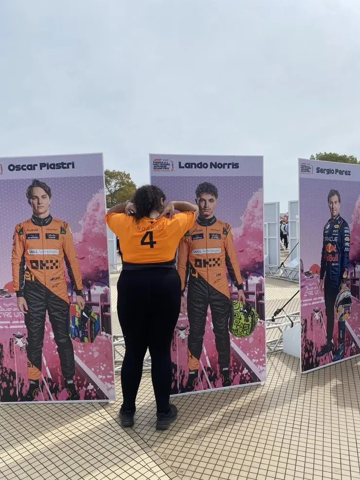 Charlie at the Japanese F1 Grand Prix
