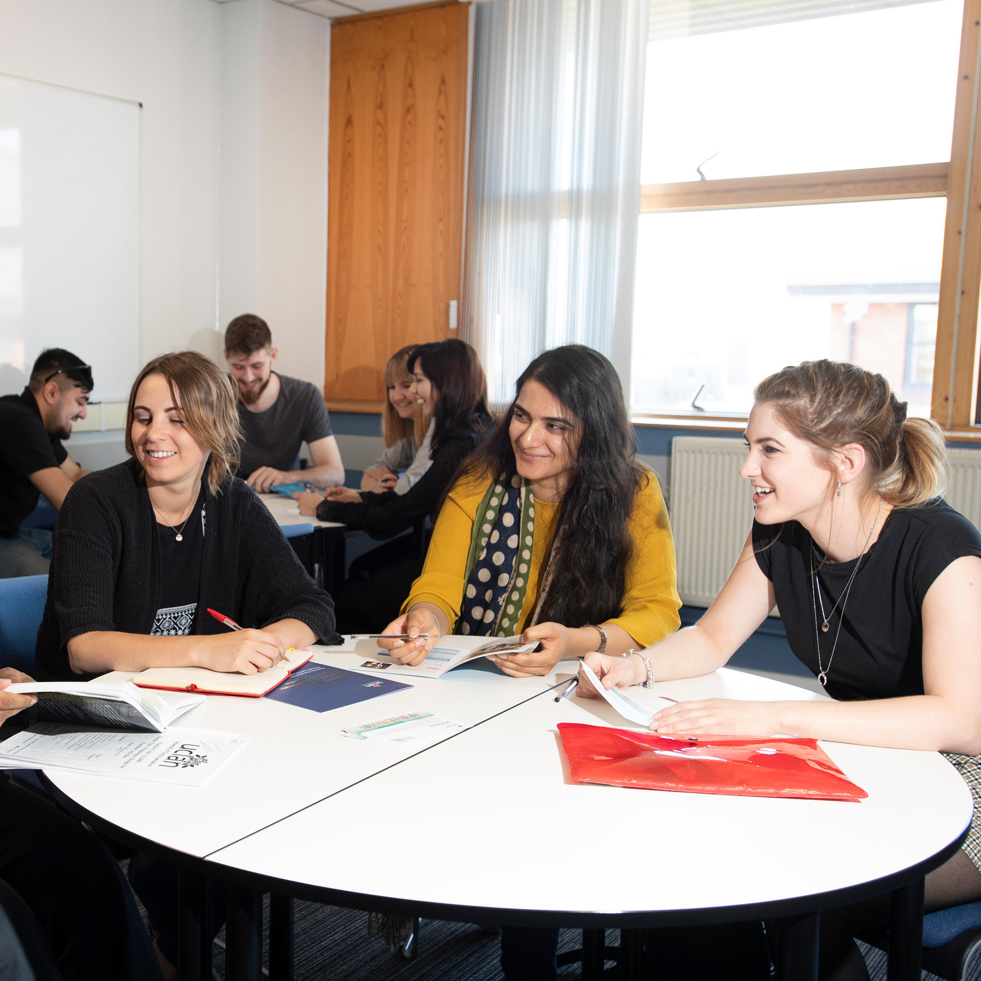 Students studying together