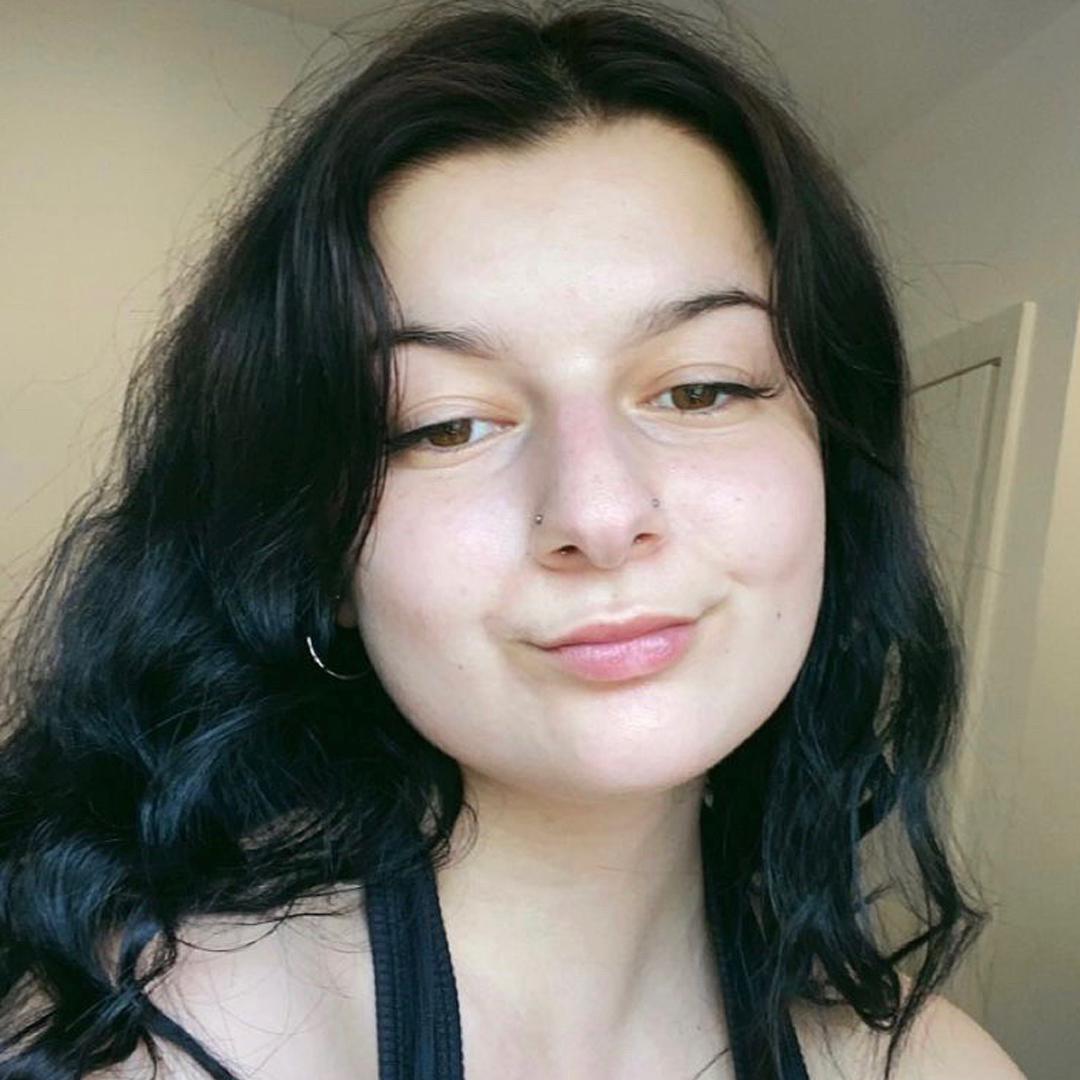 female student taking a selfie