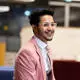 emad abdelhamed member of staff sitting in harrington