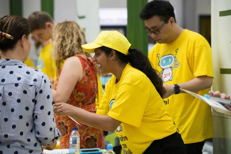 Some of the student volunteers