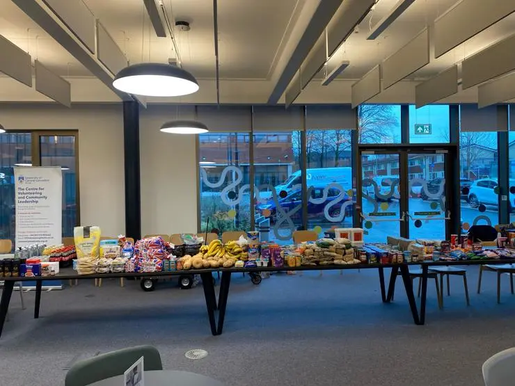 Food donations at the Preston Campus