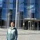 Yufei Jin stood outside the Student Centre on Preston Campus