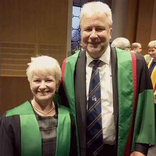 Angela Magee with Prof Richard Welbury