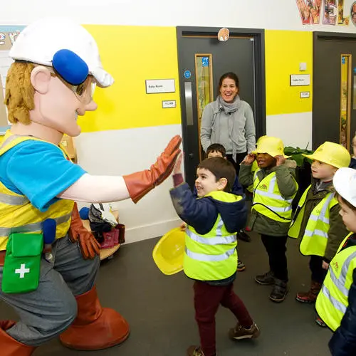 Children were treated to a visit from Charlie Conlon