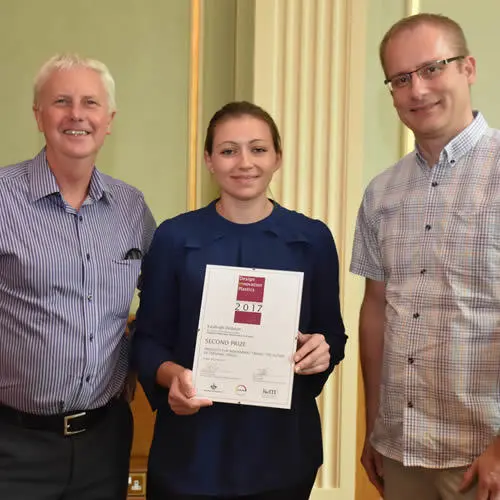 Kayleigh Dobson with Graham Hill and Steve Blanks