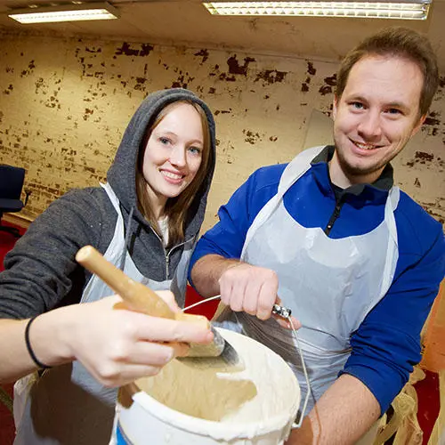 Fourth semester students Jamie Baden and Triston Berger