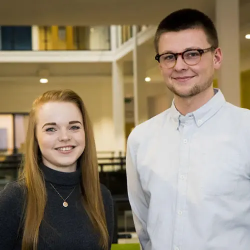 UCLan students Georgia Smith and Callum Spavins