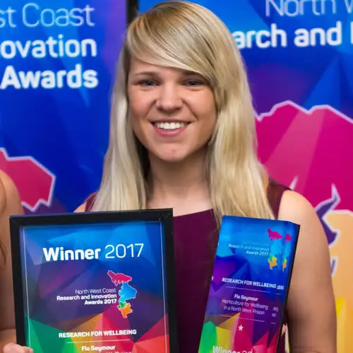 Flo Seymour with her awards