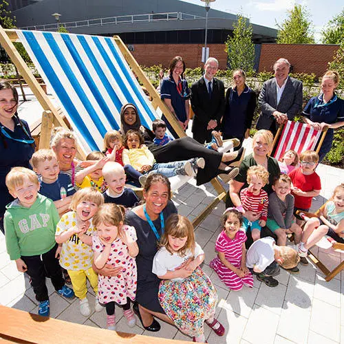 Pre-school children and staff