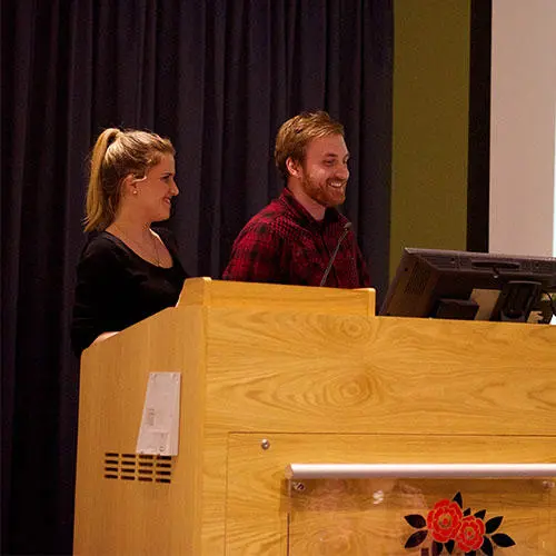Publishing graduates Brionee Fenlon and Sam Johnson