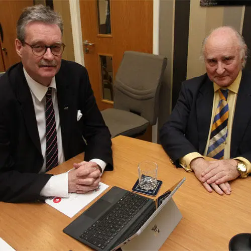 Professor Stjohn Crean and Professor Croisdale-Appleby 