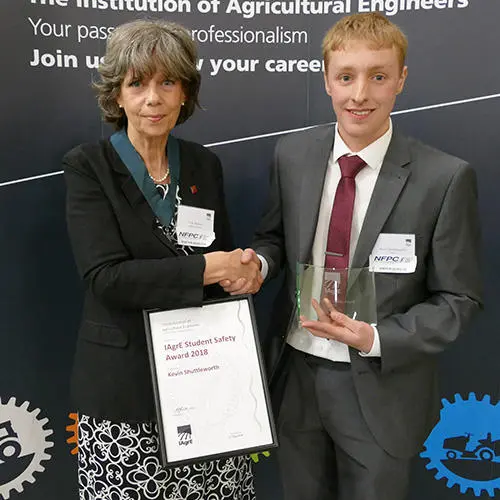 Kevin Shuttleworth with Professor Jane Rickson