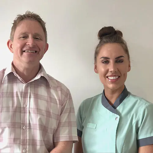 Becky Ford with her mentor Dr Chris Baillie