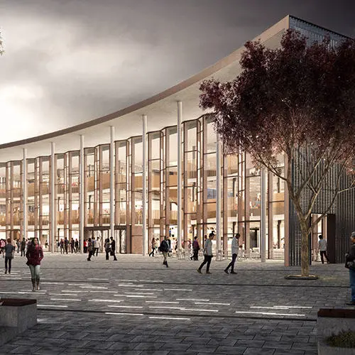 Student Centre and Square ground level view