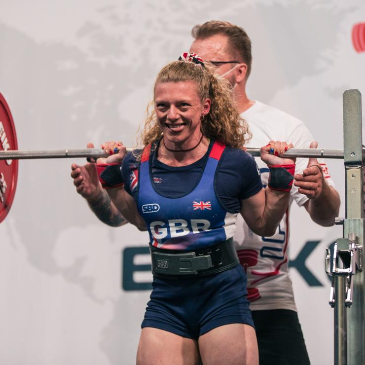 Bobbie Butters squat lifting