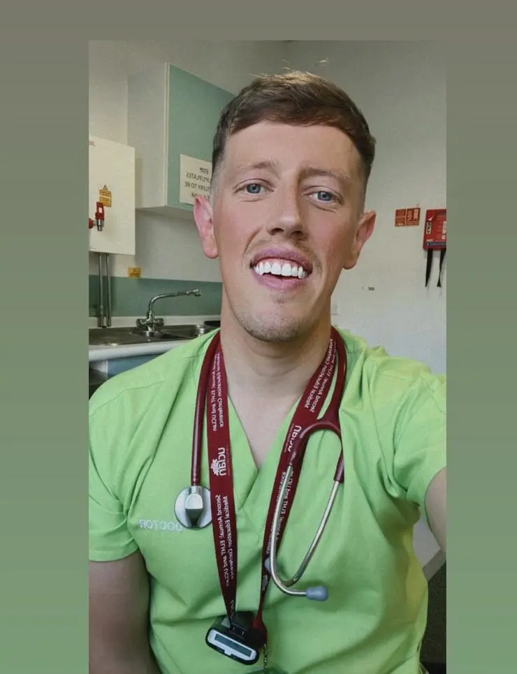 Dean whilst on placement