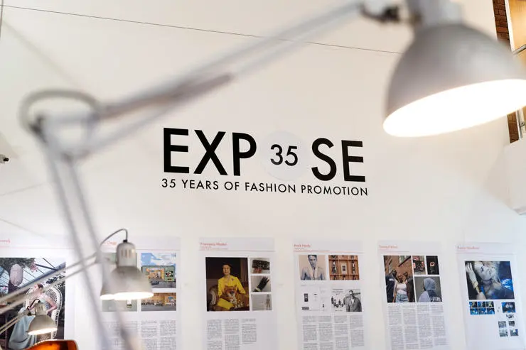 The Expose 35 exhibition sign