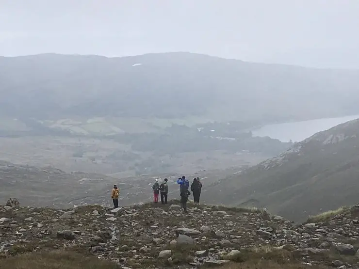 UCLan geography and environmental science students at Harris on the Isle of Rum.