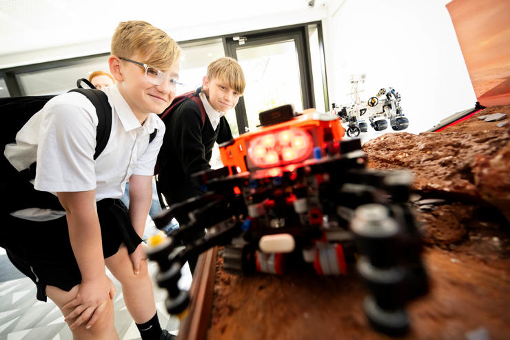 LSF25 Unity Academy Sonny and Zak controlling a Mars robot
