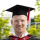 Wigan Warriors player Liam Farrell at his UCLan graduation ceremony