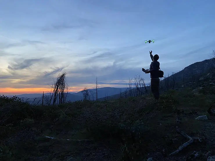 Filming using a drone