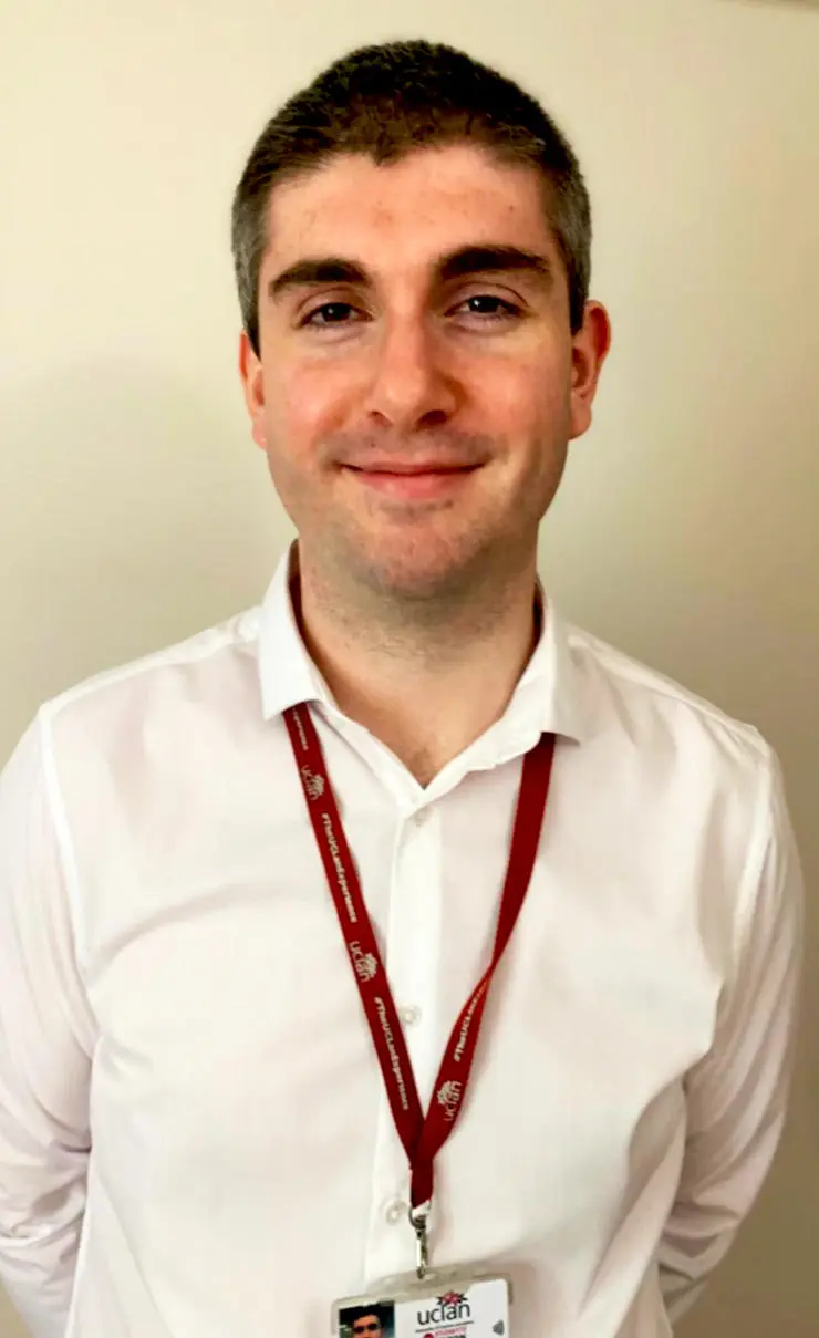 Luke Connelly during his time as a student at UCLan