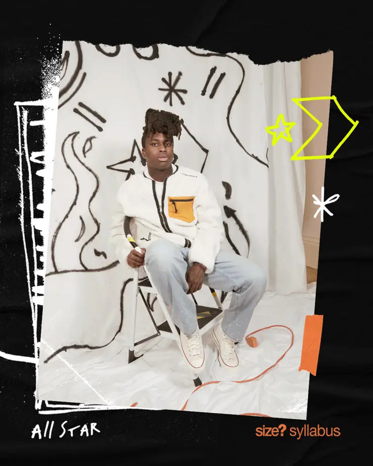 Promotional image of model wearing clothing and footwear styled by Hinna Kazi.