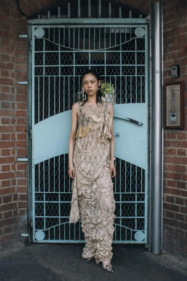 Noel’s Talent of Tomorrow dress from his ephemeral decay" collection styled and photographed for the Talent of tomorrow photoshoot