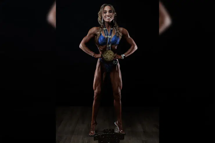 Rebekah with her winning medal
