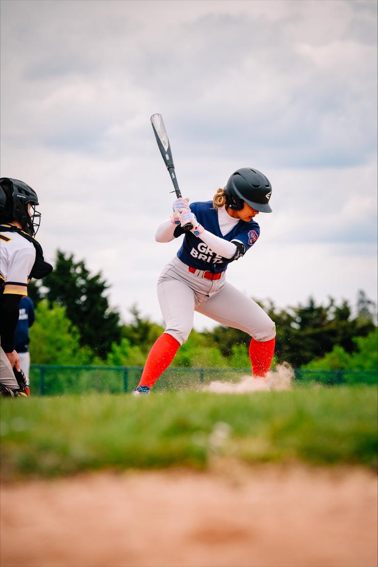 Samiya Rahman ready to hit the ball - photo courtesy of David Post