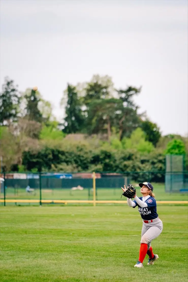 Samiya Rahman getting ready for a catch - photo courtesy of David Post