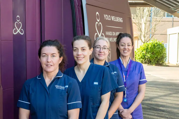 Jennifer Molloy (far right) Royal Lancaster Emergency Department Manager who helped to co-ordinate the trial with colleagues from her department.