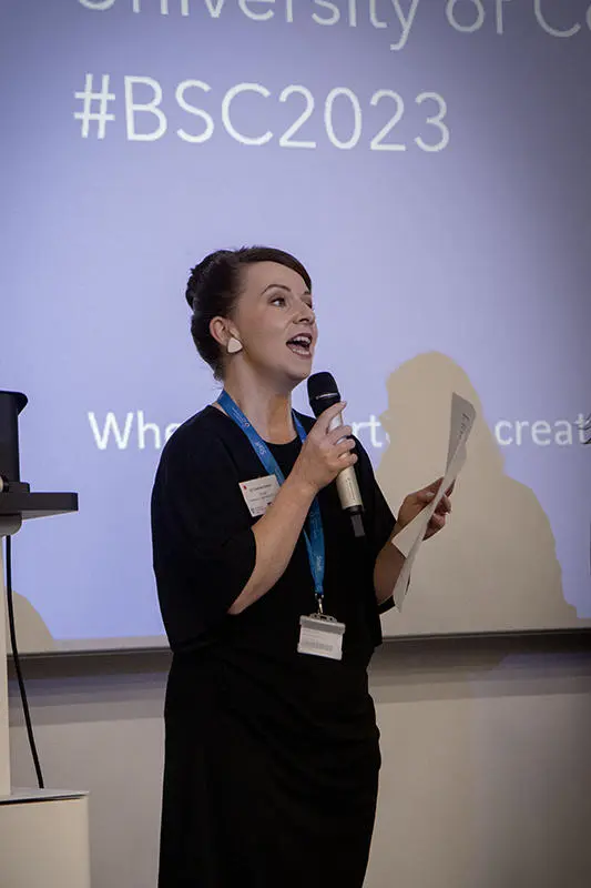 Dr Charlotte Barlow, Reader in Criminal Justice and Policing at UCLan, addresses the delegates at the British Society of Criminology Conference hosted by UCLan